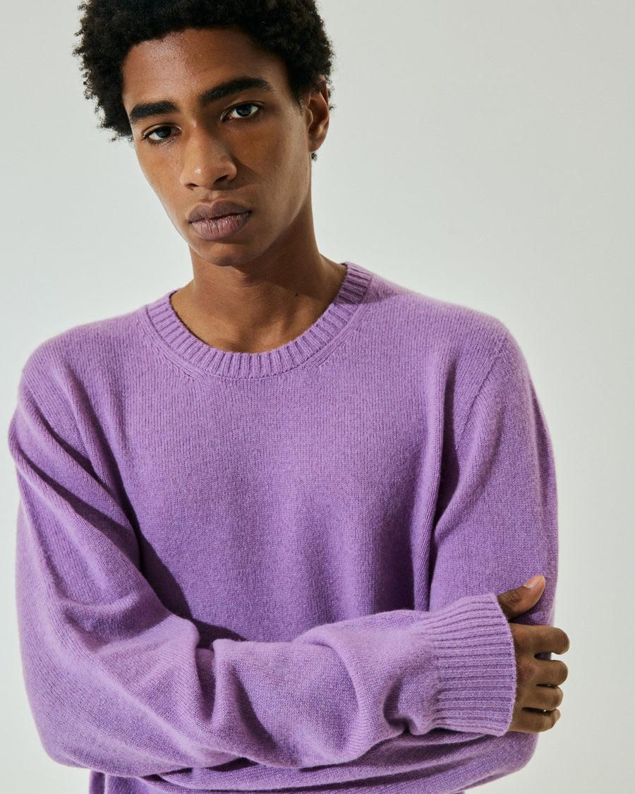 Scaglione ROUNDNECK SEAMLESS HYBRD CASHMERE CASH LILAC Latest fashion