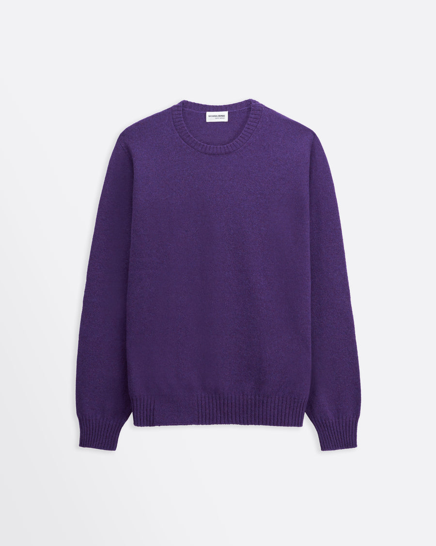 Scaglione ROUNDNECK SEAMLESS HYBRD CASHMERE CASH PURPLE Online Outlet