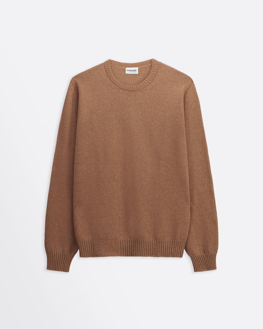 Scaglione ROUNDNECK SEAMLESS HYBRD CASHMERE CASH CARAMEL Grandi sconti