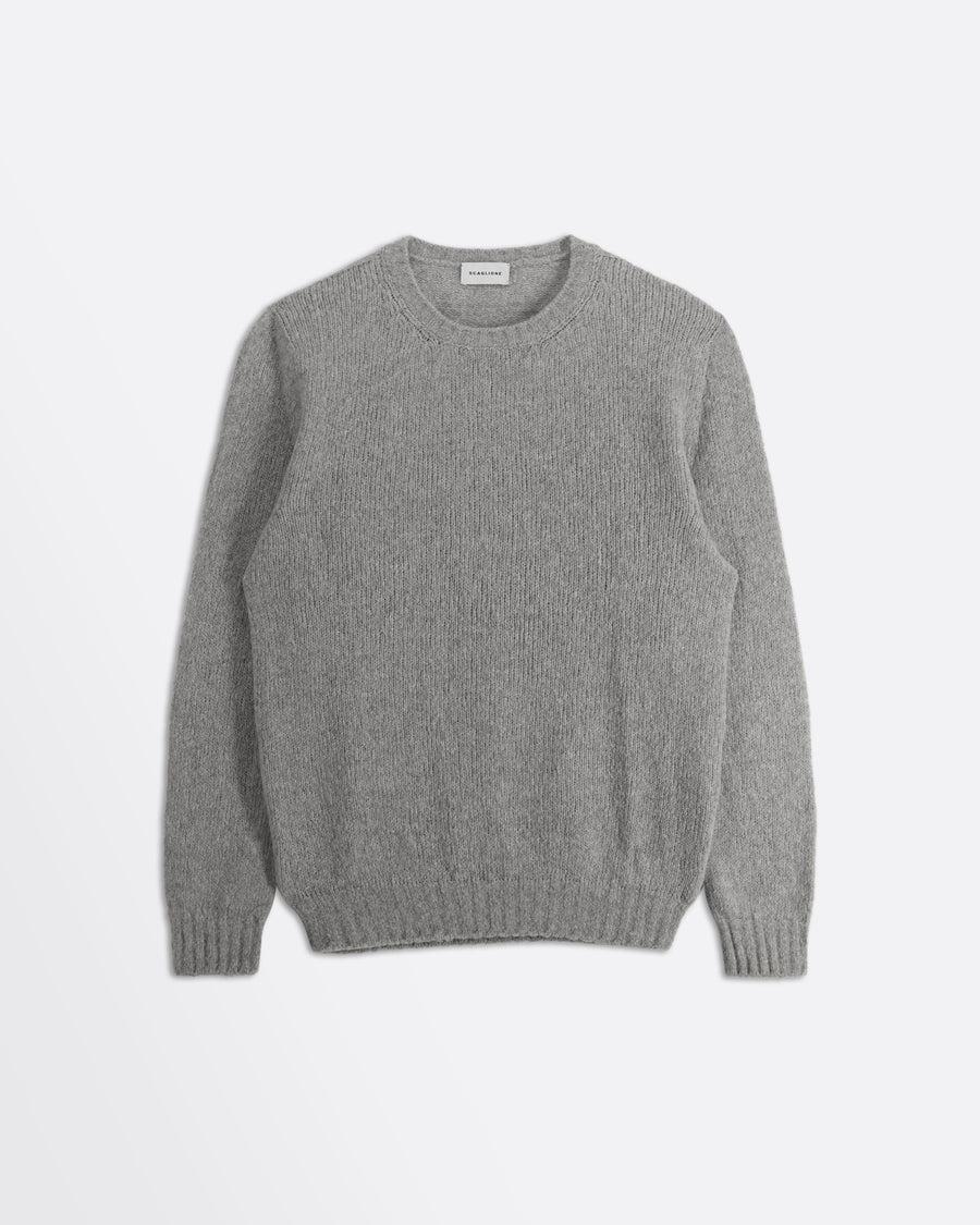 Scaglione ROUND NECK SEAMLESS PUFFED CASHMERE LT GREY Only for today