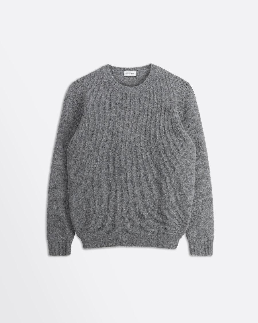 Scaglione ROUND NECK SEAMLESS PUFFED CASHMERE GREY Offerta speciale della fabbrica