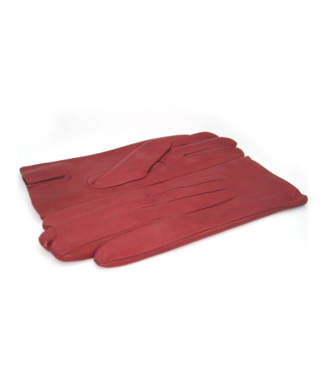Sermoneta Gloves Guanto in Capretto 2bt con 3 cordoni fod. cashmere Vino Rosso Vendita Calda