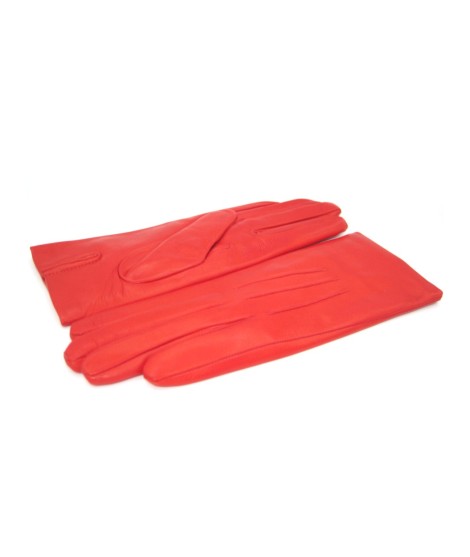 Sermoneta Gloves Guanto in Capretto 2bt con 3 cordoni fod. cashmere Rosso Moda