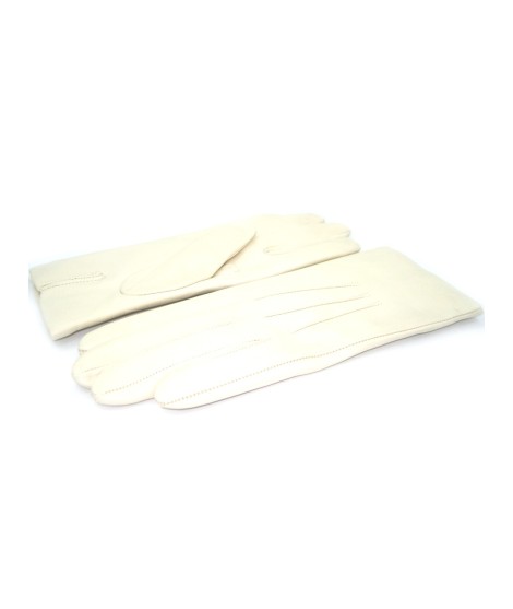 Sermoneta Gloves Guanto in Capretto 2bt con 3 cordoni fod. cashmere Panna 2025