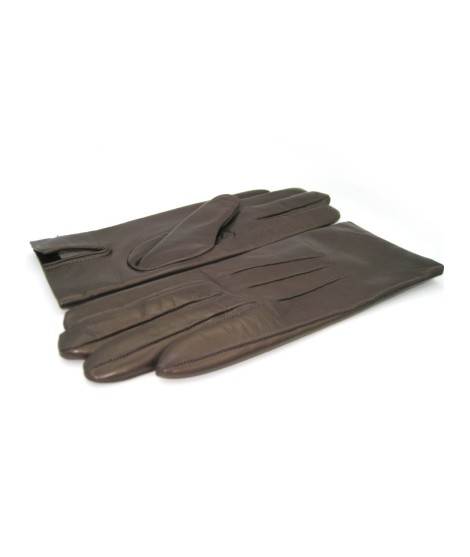 Sermoneta Gloves Guanto in Capretto 2bt con 3 cordoni fod. cashmere T.Moro Italy