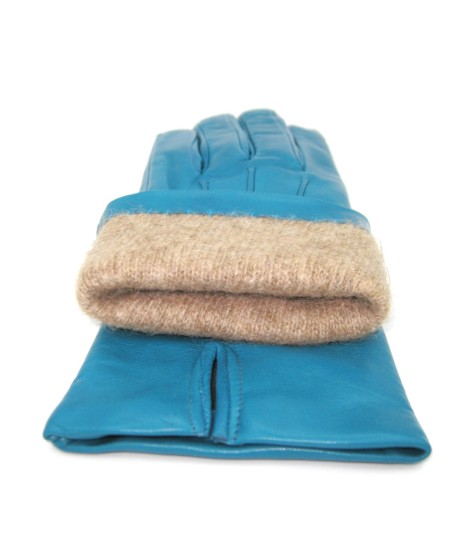 Sermoneta Gloves Guanto in Capretto 2bt con 3 cordoni fod. cashmere Avion Italia