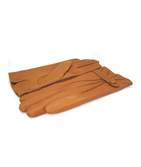 Sermoneta Gloves Guanto in Nappa con cinturino fod cashmere Tan Qualità