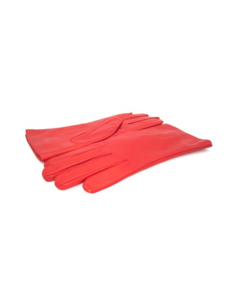 Sermoneta Gloves Guanto Nappa foderato Lapin Rosso Economico
