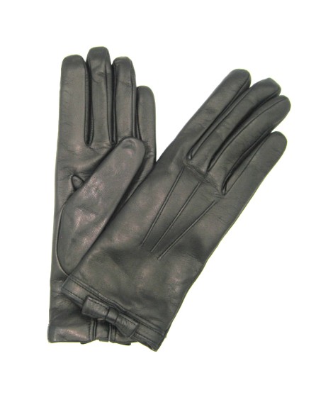 Sermoneta Gloves Guanto in Nappa con fiocchetto sul polso Nero Vendite Flash