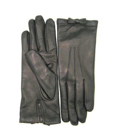 Sermoneta Gloves Guanto in Nappa con fiocchetto sul polso Nero Vendite Flash