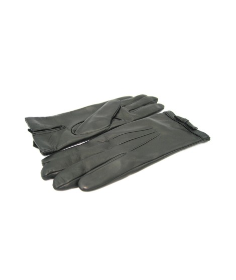 Sermoneta Gloves Guanto in Nappa con fiocchetto sul polso Nero Vendite Flash