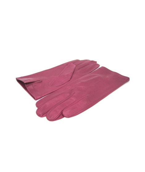 Sermoneta Gloves Guanto Nappa fodera seta Magenta Moda