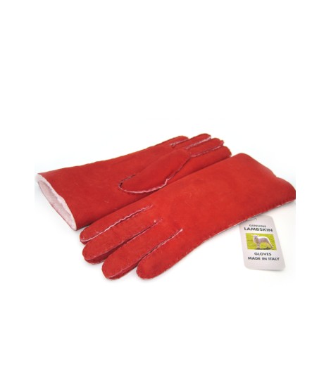 Sermoneta Gloves Guanto Montone cucito a mano Rosso Nuovo