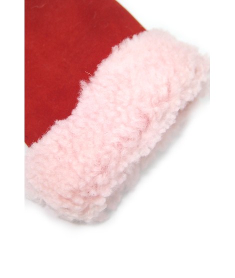 Sermoneta Gloves Guanto Montone cucito a mano Rosso Nuovo