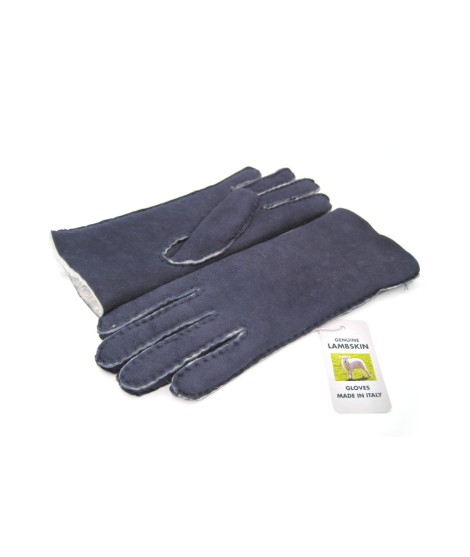 Sermoneta Gloves Guanto Montone cucito a mano Navy Qualità