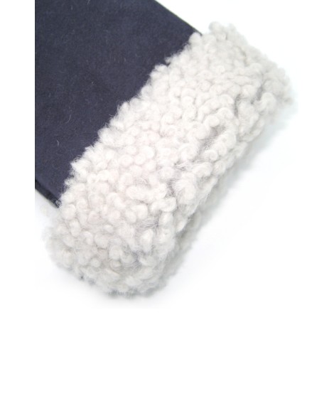 Sermoneta Gloves Guanto Montone cucito a mano Navy Qualità