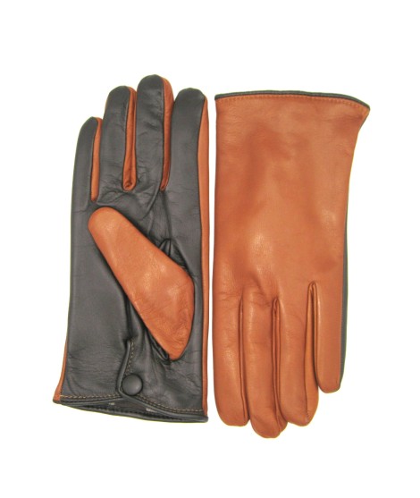 Sermoneta Gloves Guanto in Nappa fodera cashmere Touch screen Tan/Moro Pezzi Unici