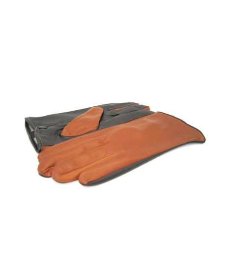 Sermoneta Gloves Guanto in Nappa fodera cashmere Touch screen Tan/Moro Pezzi Unici