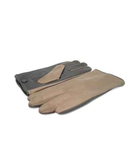 Sermoneta Gloves Guanto in Nappa fodera cashmere Touch screen Fango/Moro Qualità Garantita