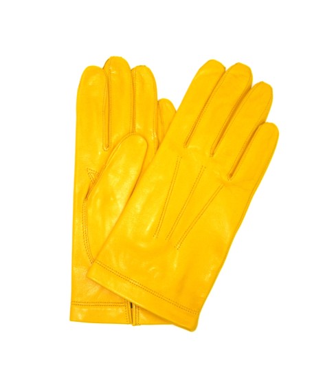 Sermoneta Gloves Guanto in Nappa foderato seta Giallo ocra Acquista Ora