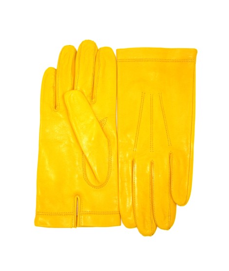 Sermoneta Gloves Guanto in Nappa foderato seta Giallo ocra Acquista Ora