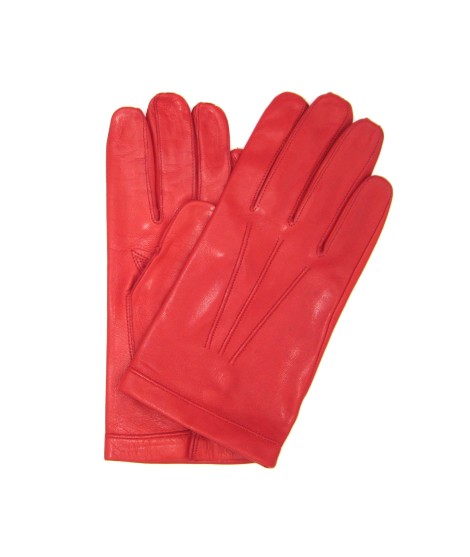 Sermoneta Gloves Guanto in Nappa foderato seta Rosso Affare Del Giorno