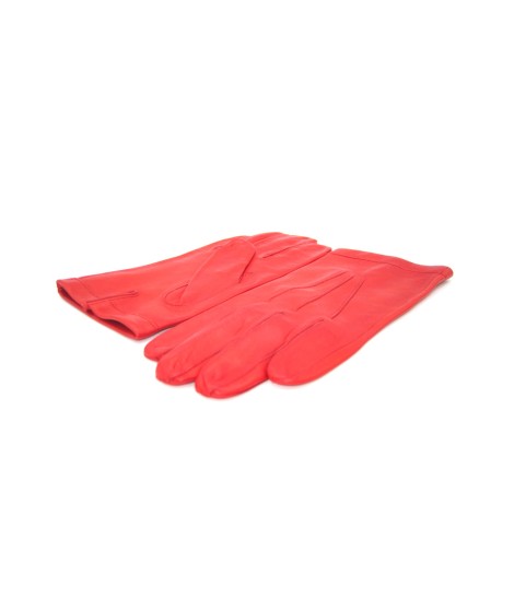 Sermoneta Gloves Guanto in Nappa foderato seta Rosso Affare Del Giorno