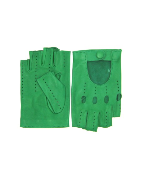 Sermoneta Gloves Guanto Guida in Nappa mezze dita Verde Smeraldo Online