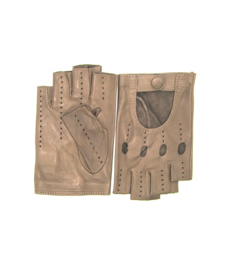 Sermoneta Gloves Guanto in Nappa da guida mezze dita Fango Saldi