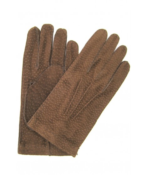 Sermoneta Gloves Guanto in Carpincho sfoderato cucito a mano Mink Spedizione Gratuita