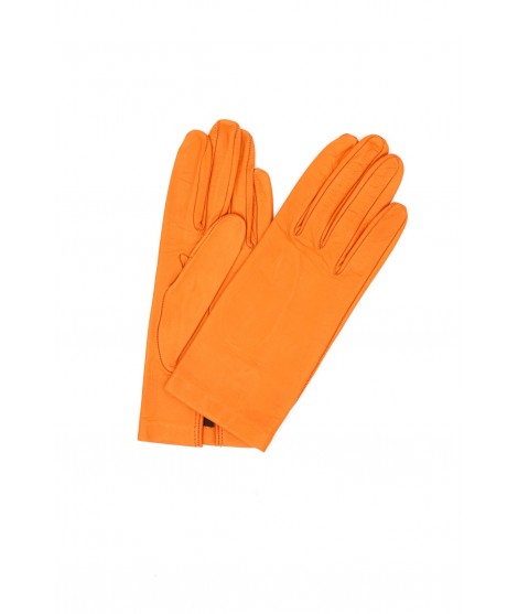 Sermoneta Gloves Guanto Nappa fodera seta Arancio chiaro Saldi
