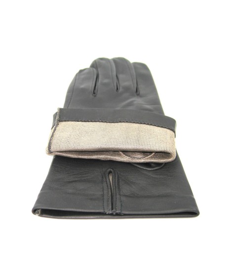 Sermoneta Gloves Guanto Nappa fodera seta Grigio scuro Limitato a 3 giorni