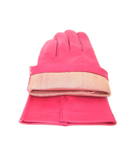 Sermoneta Gloves Guanto Nappa fodera seta Fucsia Vendita Calda