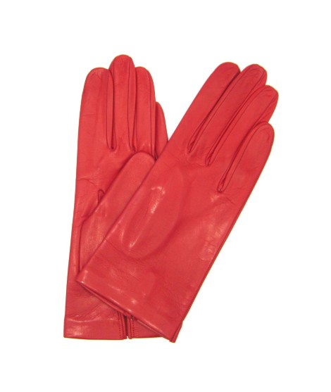 Sermoneta Gloves Guanto Nappa fodera seta Rosso