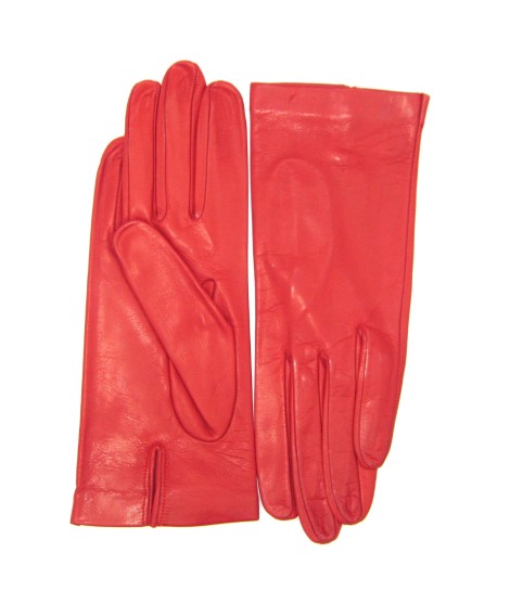 Sermoneta Gloves Guanto Nappa fodera seta Rosso Vendita Economica