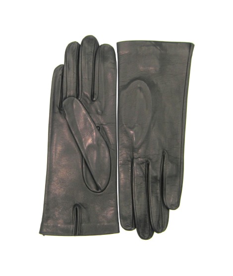 Sermoneta Gloves Guanto Nappa fodera seta Nero In Saldo