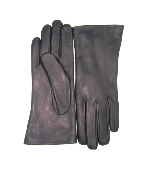 Sermoneta Gloves Guanto Nappa foderato Lapin Navy Moda