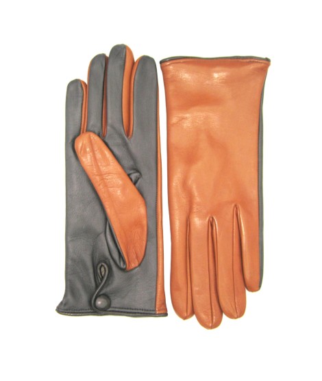 Sermoneta Gloves Guanto Nappa fodera cashmere Touch Screen Tan/Moro Italy