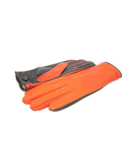 Sermoneta Gloves Guanto Nappa fodera cashmere Touch Screen Arancio/Moro 2025