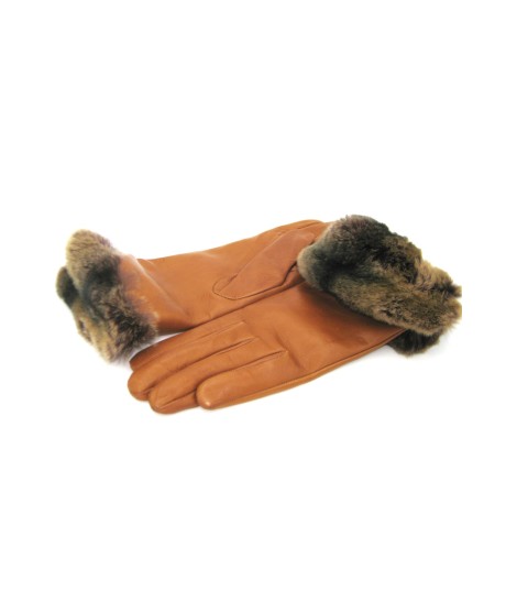 Sermoneta Gloves Guanto Nappa con risvolto Rex fodera cashmere. Tan Fino Al -60%