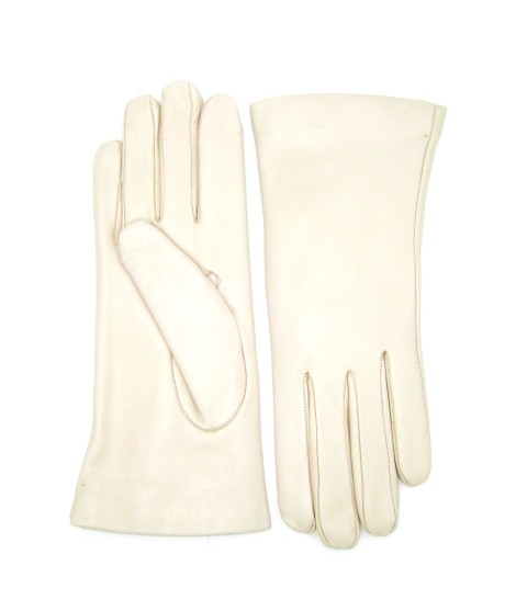 Sermoneta Gloves Guanto Nappa foderato Lapin Panna Economico
