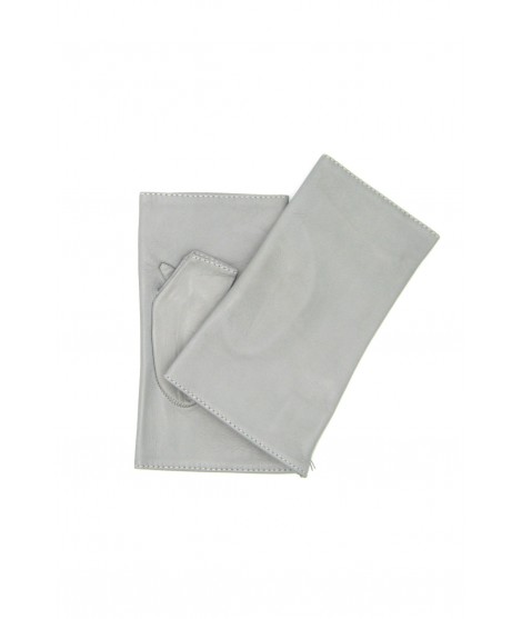 Sermoneta Gloves Manicotto in Nappa 2bt foderato seta Grigio Perla Vendite Flash