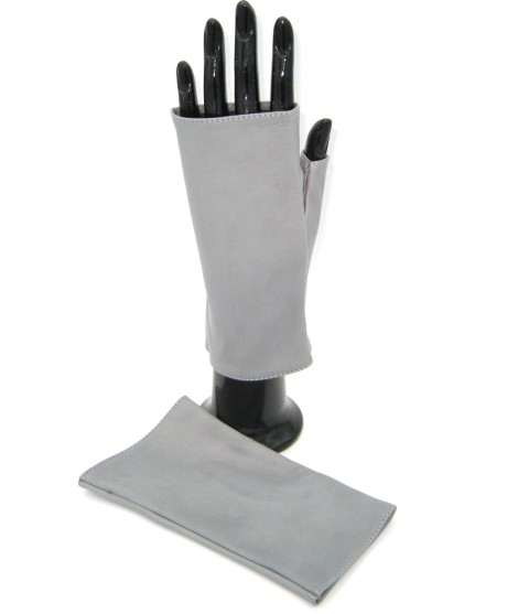 Sermoneta Gloves Manicotto in Nappa 2bt foderato seta Grigio Perla Vendite Flash