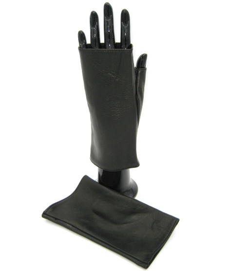 Sermoneta Gloves Manicotto in Nappa 2bt foderato seta Nero Nuova