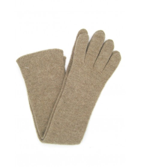 Sermoneta Gloves Guanto in 100% cashmere 10bt Toupe Italia
