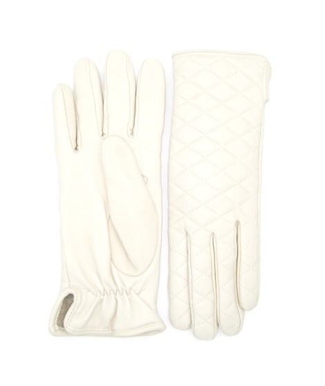 Sermoneta Gloves Guanto trapuntato 2bt fodera cashmere Panna 2025