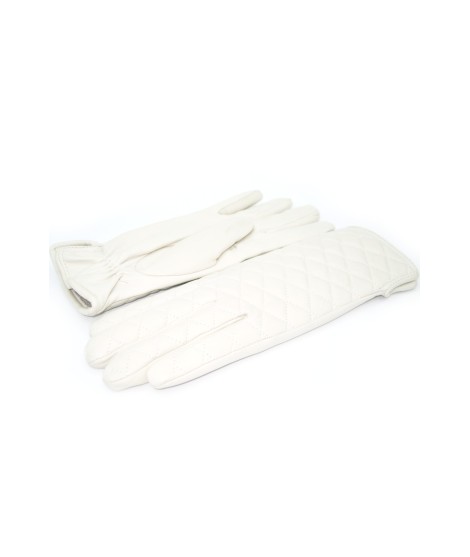 Sermoneta Gloves Guanto trapuntato 2bt fodera cashmere Panna 2025