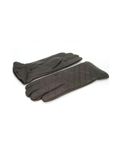 Sermoneta Gloves Guanto trapuntato 2bt fodera cashmere T.Moro In Linea