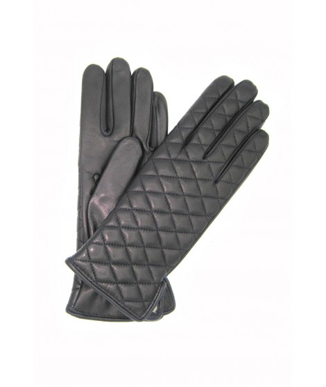 Sermoneta Gloves Guanto trapuntato 2bt fodera cashmere Navy Nuovo