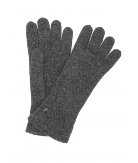 Sermoneta Gloves Guanto in 100% cashmere 2bt Grigio scuro Spedizione Gratuita
